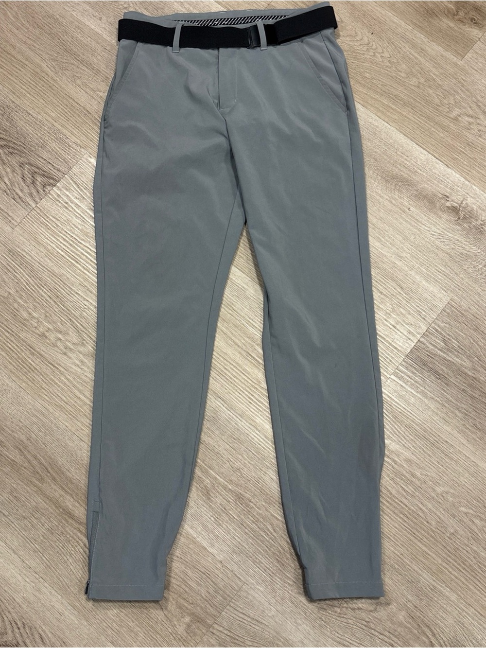 Primo Golf Joggers 28 Regular Mens Grey Stretch Ankle Zip Pockets Pants 28x29